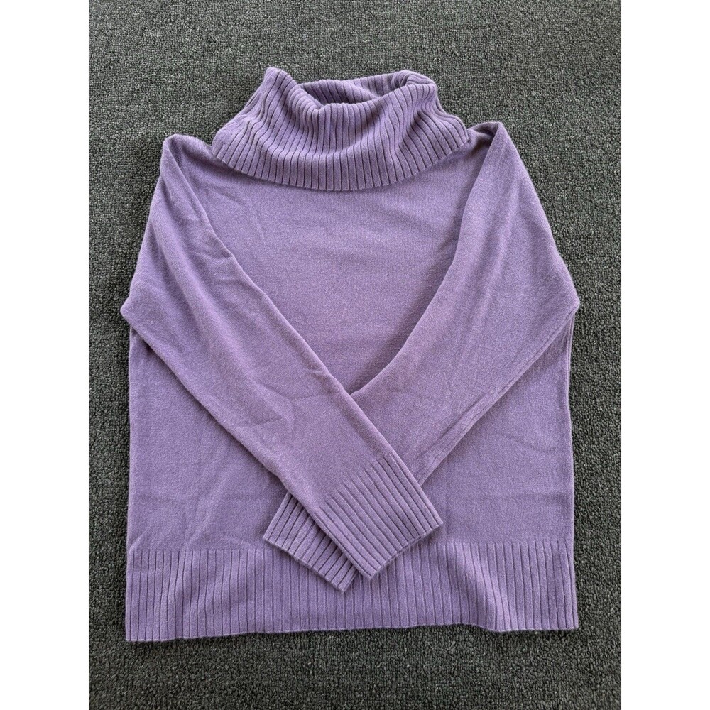Kathie Lee Purple Turtle Neck Long Sleeve Size Large Women's